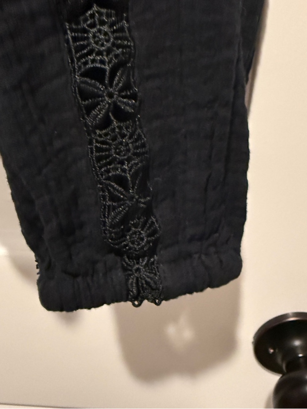 Universal Thread Black Button-Front Peasant Blouse Cotton - Picture 6 of 8